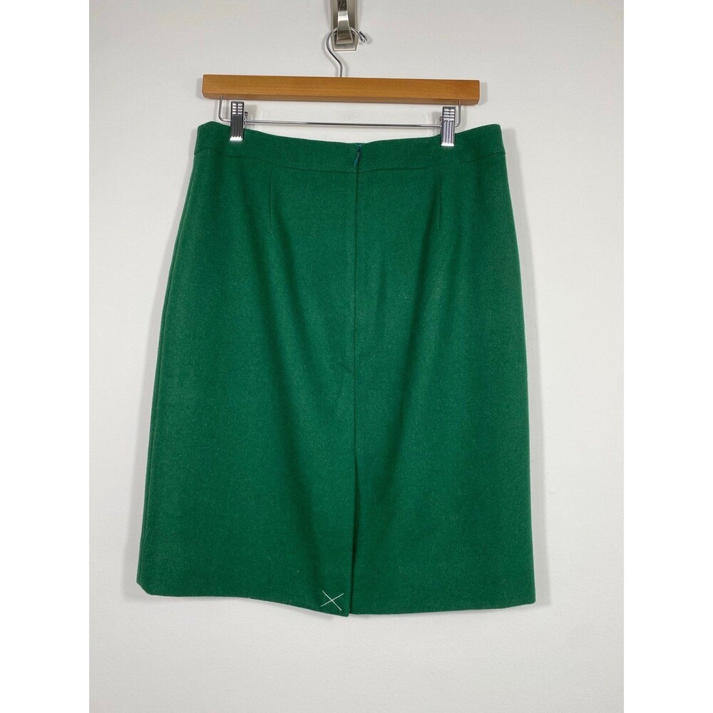 J.Crew The Pencil Skirt Green Wool Blend Career Classic Size 6 NWOT - Picture 2 of 6